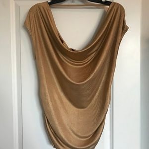 Sexy Glam ✨ Willi Smith Gold Scoop-Neck Blouse